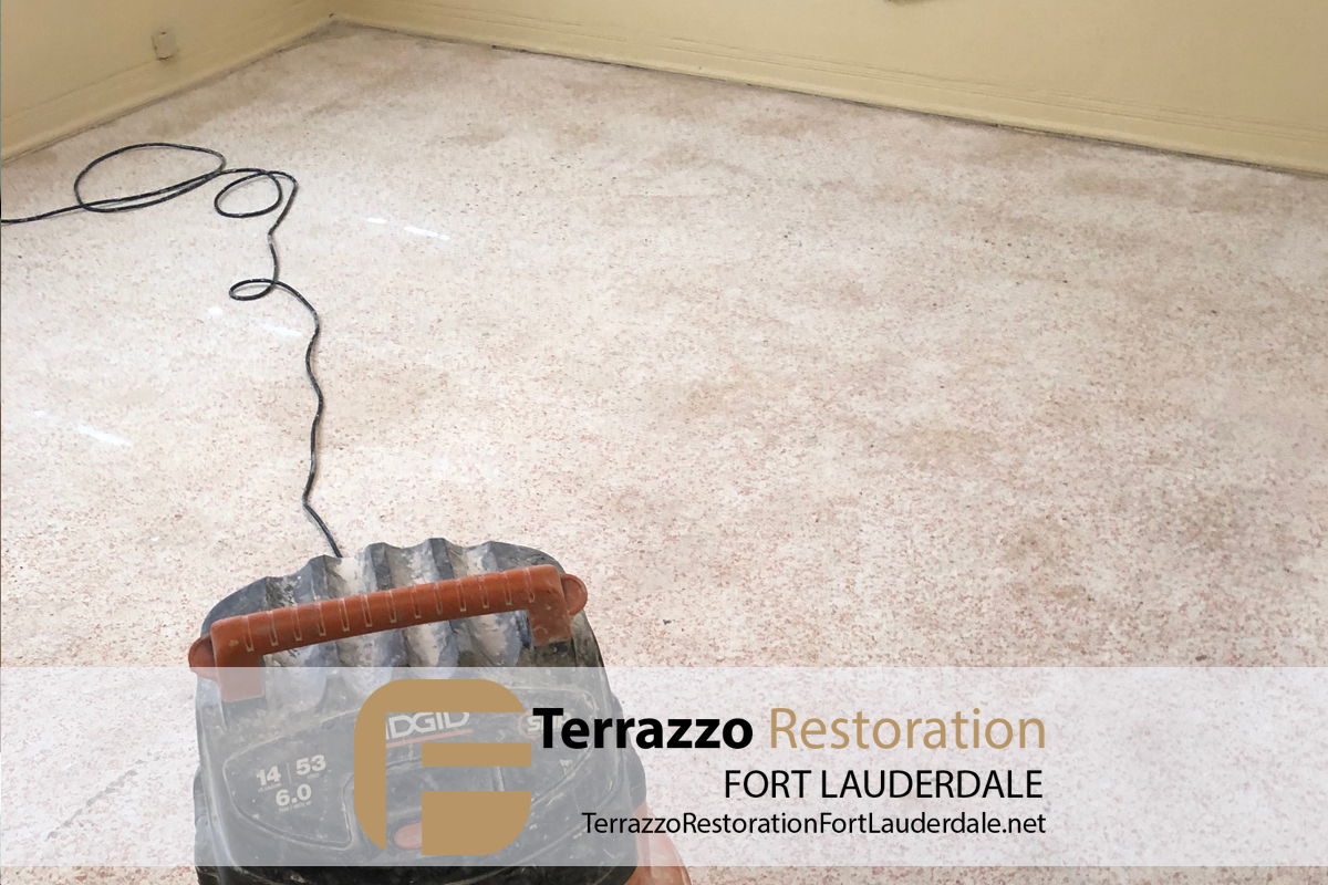 Terrazzo Restore Clean Process Fort Lauderdale