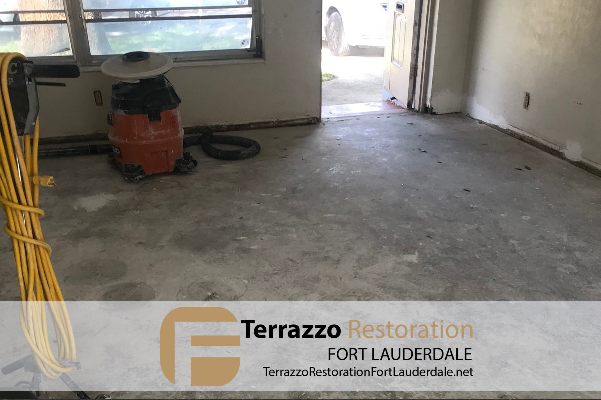 Terrazzo Cleaning Fort Lauderdale Before