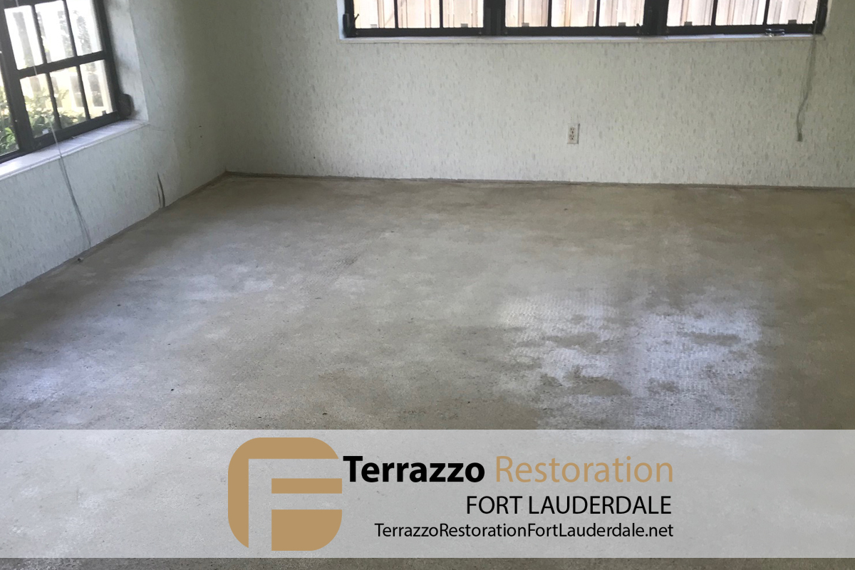 Terrazzo Polishing Fort Lauderdale Before