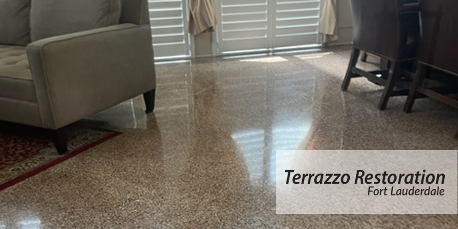 Grinding and Polishing of Terrazzo Floor in Fort Lauderdale